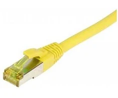 Synergy21 Patchkabel RJ45, CAT6A 500Mhz, 10m, gelb, S-STP(S/FTP), TPE/LSZH(Ultraflex), AWG26, mit CAT7 Rohkabel,