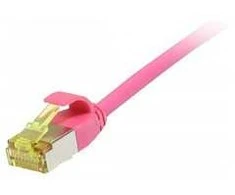 Synergy21 Patchkabel RJ45, CAT6A 500Mhz, 0,5m, magenta, U/FTP, slimline rund d=3,8mm, TPE/LSZH(Superflex), AWG32, mit CAT7 Rohkabel,