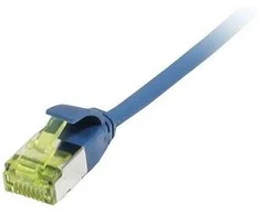 Synergy21 Patchkabel RJ45, CAT6A 500Mhz, 5m, blau, U/FTP, slimline rund d=3,8mm, TPE/LSZH(Superflex), AWG32, mit CAT7 Rohkabel,