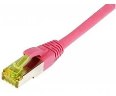 Synergy21 Patchkabel RJ45, CAT6A 500Mhz, 0,5m, magenta, S-STP(S/FTP), TPE/LSZH(Ultraflex), AWG26, mit CAT7 Rohkabel,