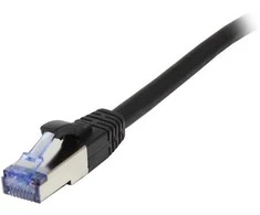 Synergy21 Patchkabel RJ45, CAT6A 500Mhz, 1,0m, juodas, S-STP(S/FTP), AWG27, LSZH,