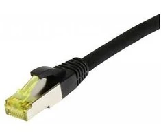 Synergy21 Patchkabel RJ45, CAT6A 500Mhz, 1,5m, juodas, S-STP(S/FTP), TPE/LSZH(Ultraflex), AWG26, mit CAT7 Rohkabel,