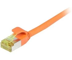 Synergy21 Patchkabel RJ45, CAT6A 500Mhz, 0,25m, oranžinis, S-STP(S/FTP), slimline rund d=4,5mm, TPE/LSZH(Superflex), AWG28, mit CAT7 Rohkabel,
