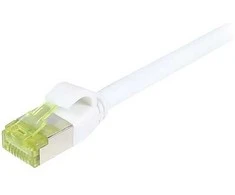 Synergy21 Patchkabel RJ45, CAT6A 500Mhz, 1,5m, baltas, S-STP(S/FTP), slimline rund d=4,5mm, TPE/LSZH(Superflex), AWG28, mit CAT7 Rohkabel,