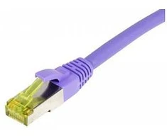 Synergy21 Patchkabel RJ45, CAT6A 500Mhz, 0,5m, lila, S-STP(S/FTP), TPE/LSZH(Ultraflex), AWG26, mit CAT7 Rohkabel,