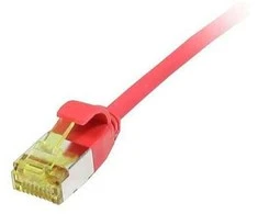 Synergy21 Patchkabel RJ45, CAT6A 500Mhz, 5m, raudona, U/FTP, slimline rund d=3,8mm, TPE/LSZH(Superflex), AWG32, mit CAT7 Rohkabel,