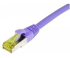 Synergy21 Patchkabel RJ45, CAT6A 500Mhz, 5m, lila, S-STP(S/FTP), TPE/LSZH(Ultraflex), AWG26, mit CAT7 Rohkabel,