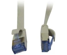 Synergy21 Patchkabel RJ45, CAT6A 500Mhz, 1,5m, grau, U/FTP, flach, AWG32,