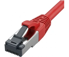 Synergy21 Patchkabel RJ45, CAT8.1 2000Mhz, 0,15m, raudona, S-STP(S/FTP), TPE/LSZH(SuperFlex), AWG26,