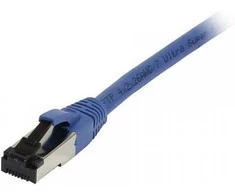 Synergy21 Patchkabel RJ45, CAT8.1 2000Mhz, 7,5m, blau, S-STP(S/FTP), TPE(Ultra SuperFlex), AWG26,