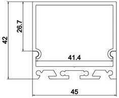 Synergy21 Synergy 21 LED U-Profil 200cm, ALU065