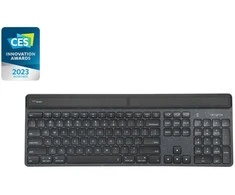 Klaviatūra Targus EcoSmart* - Klaviatūra - zrównoważone pozyskiwanie energii - antimicrobial - su pašvietimu - belaidė - Bluetooth 5.0 - QWERTY - GB - przełączniki: Scissor-Key - juoda - zrównoważone opakowanie