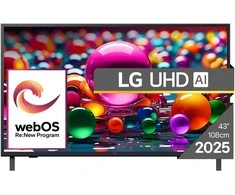 Televizorius LG 43UA74003LB 43 colių LED 4K „WebOS“ 60 Hz „Dolby Vision 2025“