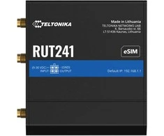 TEI Teltonika RUT241 eSIM | Industrieller 4G-LTE-Maršrutizatorius | Cat 4, 2x RJ45 100Mb/s, eSIM Korinio tinklo maršrutizatorius