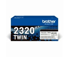 BROTHER TN2320 DVIPAKO PAKUOTI Juodas TONERIAI (BK = 2600 PUSLAPIAI/KASETĖ)