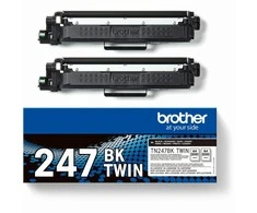 BROTHER TN247BK DVIEJŲ PAKETŲ TONERIAI „Juodas“ (BK = 3 000 PUSLAPŲ/KASETĖ)