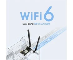 MERCUSYS MA80XE AX3000 Wi-Fi 6 Bluetooth 5.2 PCIe adapteris