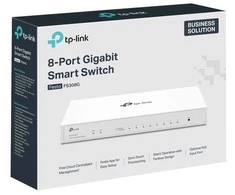 Šakotuvas TP-Link Festa FS308G Valdomas L2/L2+ gigabito Ethernet (10/100/1000) PoE palaikymas, baltas
