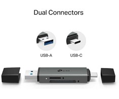 TP-Link UA430D USB 3.0 Typ-C ir Typ-A į SD+Micro SD 3.0 adapteris.