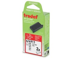 Bic Antspaudų pagalvėlė Trodat 6/4911, raudona, 2 vnt. pakuotėje.