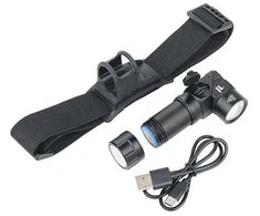 TROIKA ECO KNICKLICHT MICRO Juodas Hand prožektorius + Headband prožektorius SMD LED