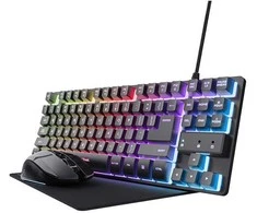 Trust GXT794 3-in-1 Gaming Bundle Bundle bestehend aus Klaviatūra, Maus und Mauspad