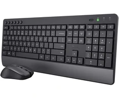 Klaviatūra ir pelė Kit Trust Trezo Wireless - Juodas CH
