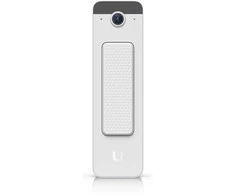 „Ubiquiti Doorbell Lite“ – kompaktiškas „PoE“ vaizdo durų skambutis su dvipusiu garsu ir universaliomis tvirtinimo galimybėmis, baltas.