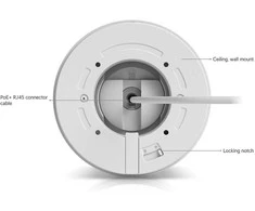 Ubiquiti UVC-G6-Pro-Turret-W Visoms oro sąlygoms atspari 4K PoE+ kamera su „Multi-TOPS“ dirbtinio intelekto varikliu, 2,36 karto optiniu priartinimu ir dideliu 1/1,2 colio CMOS jutikliu, užtikrinančiu išskirtinį aiškumą esant prastam apšvietimui ir didelio nuotolio IR naktinį matymą.