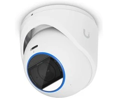Ubiquiti UVC-G6-Pro-Turret-W Visoms oro sąlygoms atspari 4K PoE+ kamera su „Multi-TOPS“ dirbtinio intelekto varikliu, 2,36 karto optiniu priartinimu ir dideliu 1/1,2 colio CMOS jutikliu, užtikrinančiu išskirtinį aiškumą esant prastam apšvietimui ir didelio nuotolio IR naktinį matymą.