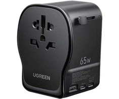 UGREEN S550 Travel Adapteris Universal GaN 65W mit Typ B (USA) Typ E/F (EU) Typ G (Grobritannien) Typ I (Australien/China)