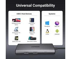 Adapteris / šakotuvas 7w1 UGREEN Revok Pro USB su 2x USB-A 3.2, USB-C 3.2, SD/TF, PD