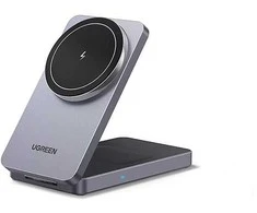 Įkroviklis Ugreen UGREEN W528 Magnetic Wireless Charger 2-in-1 składana stacja ładująca dla iPhone i AirPods