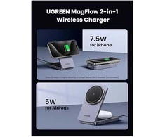 Įkroviklis Ugreen UGREEN W528 Magnetic Wireless Charger 2-in-1 składana stacja ładująca dla iPhone i AirPods