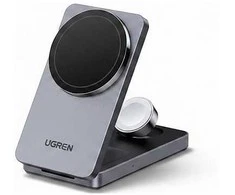 UGREEN 45025 Portable 3in1 wireless Charger MPP pilka