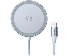 UGREEN W753 MagFlow Magnetic Wireless Charging Pad 25W Qi2 zertifiziert sidabrinis