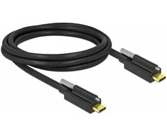 USB-C > USB-C schraubbar 2m Delock Juodas