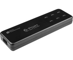 Good Connections Įkroviklis Geros jungtys Geros jungtys USB greito įkrovimo stotelė 120 vatų, 6 prievadai, pakrovėjas (juodas, PD 3.0, QC 4+, USB-C)