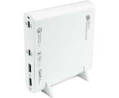 Good Connections GC USB stalinio kompiuterio greito įkrovimo stotelė 120 W GaN technologija 4 prievadų USB-C/A PD balta