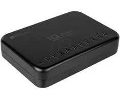 Good Connections GC USB stalinio kompiuterio greito įkrovimo stotelė 200 W, 10 prievadų (10x USB-C™), juoda