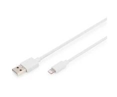 Digitus Skaitmenas | Įkroviklis/duomenų kabelis | DB-600106-010-W | USB-A į „Lightning“.