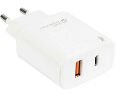 Good Connections Geros jungties USB greitasis įkroviklis 20W 2 prievadų USB-C/A PD baltas