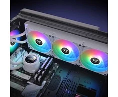 Thermaltake Vandens aušinimas - TH420 V2 Ultra ARGB (3x140mm) varis, 2.1" LCD Snow