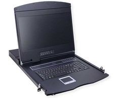 Przełącznik Value Przełącznik KVM 19, 8 portów, 48 cm (19) TFT (16:9), VGA, USB, klaviatūra UK