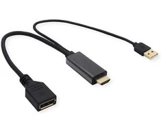 VALUE 4K HDMI-DisplayPort Adapteris, v1.2, HDMI ST - DP BU