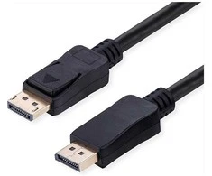 VALUE DisplayPort Kabelis, v2.1, 16K, 80Gbit/s, DP ST - ST, juodas, 2 m