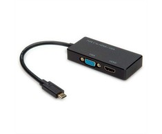 VALUE Ekranas Adapteris USB Typ C - VGA / HDMI