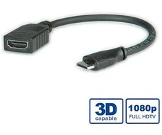 VALUE HDMI High Speed Kabelis mit Ethernet HDMI BU - Mini HDMI ST 0,15m