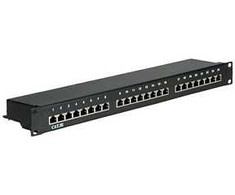 VALUE Kat.5e Class D 48.26cm 19Zoll-Patchpanel 24P geschirmt juodas