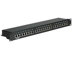 VALUE Kat.5e Class D 48.26cm 19Zoll-Patchpanel 24P geschirmt juodas